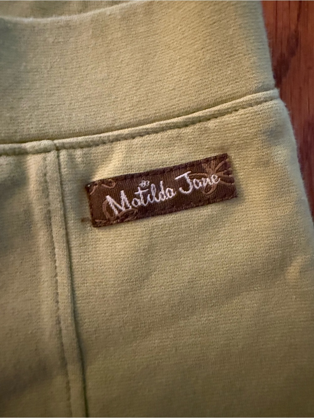 Matilda Jane Girls Olive Green Leggings with Logo Patch